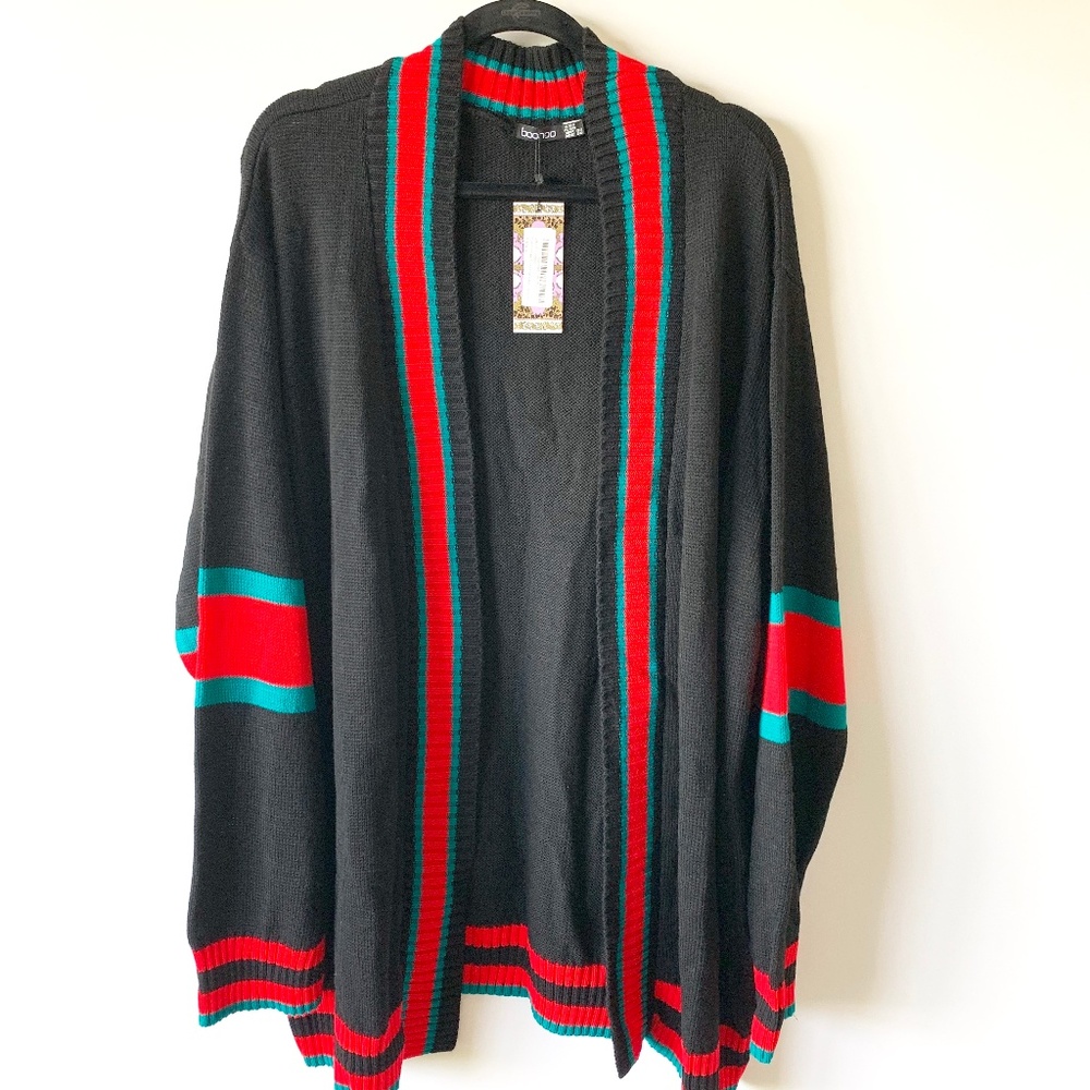 Boohoo Women's Plus Open Front Cardigan NWT